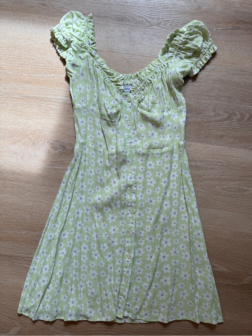 With Jean Isabelle Dress Mint Daisy Size Small